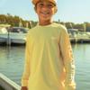 Palmyth Boys Fishing Shirt Youth Long Sleeve T-Shirt UPF 50+ Sun Protection (Yellow/Trout Splash, XL) view 3