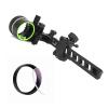 Archery Compound Bow Sight Aluminum Alloy 5 Pin 0.019" Fiber Optic Bow Sight Micro-Adjustable Aim Sight with Sight Light and Adapter (Long Pole+4X Lens) view 1