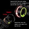 Archery Compound Bow Sight Aluminum Alloy 5 Pin 0.019" Fiber Optic Bow Sight Micro-Adjustable Aim Sight with Sight Light and Adapter (Long Pole+4X Lens) view 2