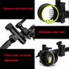 Archery Compound Bow Sight Aluminum Alloy 5 Pin 0.019" Fiber Optic Bow Sight Micro-Adjustable Aim Sight with Sight Light and Adapter (Long Pole+4X Lens) view 4