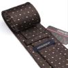 HISDERN Brown Ties for Men Plaid Mens Ties with Pocket Square Set Formal Mens Ties Handkerchiefs Dark Chocolate Silk Satin Neckties Set Business Wedding view 4