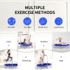 GYMAX Rebounder Trampoline for Adults, 60 Foldable Mini Kids Trampoline Indoor with 5-Level Height Adjustable Handle & Non-Slip Pads, Easy Assembly for Fitness Workout, Max Load 330lbs (Blue) view 4