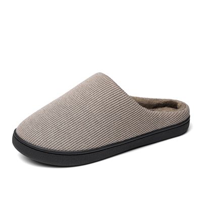 Bestgift Mens Home Shoes Women Indoor Casual Cotton Slippers Women Khaki 6.5