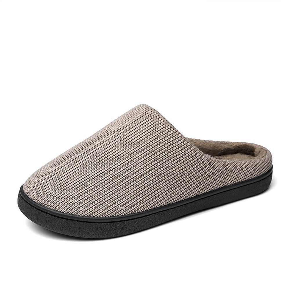 Bestgift Mens Home Shoes Women Indoor Casual Cotton Slippers Women Khaki 6.5