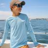 Palmyth Boys Fishing Shirt Youth Long Sleeve T-Shirt UPF 50+ Sun Protection (Ice Blue/Cowboy Master, M) view 3