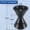 Boat Trailer Roller 3inch,Boat Rollers for Trailer,Bow Roller with Bells and Bolt,1/2 in Shaft Boat Trailer Bow Stop, Great for Boat Trailer Bracket,Black view 2