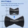 Boat Trailer Roller 3inch,Boat Rollers for Trailer,Bow Roller with Bells and Bolt,1/2 in Shaft Boat Trailer Bow Stop, Great for Boat Trailer Bracket,Black view 3