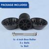 Boat Trailer Roller 3inch,Boat Rollers for Trailer,Bow Roller with Bells and Bolt,1/2 in Shaft Boat Trailer Bow Stop, Great for Boat Trailer Bracket,Black view 4