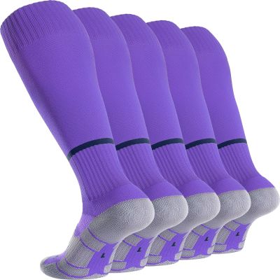 APTESOL Women Cushioned Knee High Soccer Socks for Kids Youth Team Sports