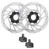 BUCKLOS IIIPRO 140mm Bike Centerlock Disc Brake Rotor MTB Stainless Steel Center Lock Bicycle Brakes Rotors and 2 Pairs Bike Brake Pads for TRP Tektro Shimano Deore Br-M575 M525 M515 T615 T675 view 1