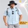 Haimont Men's Sun Protection Shirts Fishing Travel Work Short Sleeve Button Down Shirts for Men with Pockets Waterfall Blue M view 2