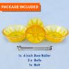 BALAVA Boat Trailer Roller 3inch,Boat Rollers for Trailer,Bow Roller with Bells and Bolt,1/2 in Shaft Boat Trailer Bow Stop, Great for Boat Trailer Bracket,Yellow view 4