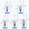 Sputnik Sinkers Surf Fishing Weight, 3pcs Saltwater Fishing Sinkers and Weights with Long Tail 3oz-7oz Pyramid Spider Sinker for Catfish Beach Ocean Sand, 5oz view 3