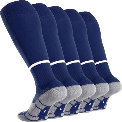APTESOL Girls Cushioned Knee High Soccer Socks for Kids Youth Team Sports