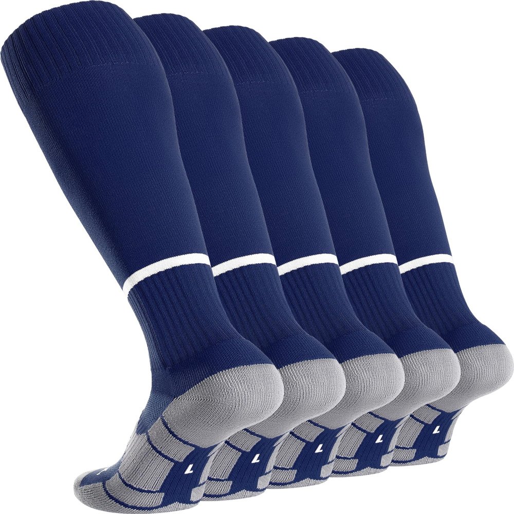 APTESOL Girls Cushioned Knee High Soccer Socks for Kids Youth Team Sports