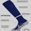 APTESOL Girls Cushioned Knee High Soccer Socks for Kids Youth Team Sports view 4