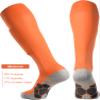 APTESOL Youth Soccer Socks Knee High Team Sport Cushion Sock Women Men Long Tube Cotton Athletic Compression Socks (3-Pair Orange-A,Large) view 4