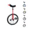 TCUDCKI Unicycle for Adults Adjustable Seat with Unicycle Stand for Fun Fitness Exercises Balance Training Circus Performances (RED, 12") view 1