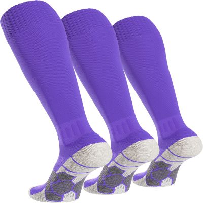 APTESOL Girls Cushioned Knee High Soccer Socks for Kids Youth Team Sports