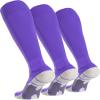 APTESOL Girls Cushioned Knee High Soccer Socks for Kids Youth Team Sports view 1