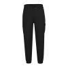 Mens Funky Cargo Jogger Pants Slim Fit Stripe Cinch Bottom Track Pants Elastic Drawstring Waist Workout Sweatpants Black view 3