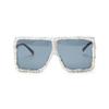 bullabulling Oversized Rhinestone bling Sunglasses for Women Fashion lens Square Diamond Sunglasses Lady Party Eyewear (black) view 1
