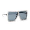 bullabulling Oversized Rhinestone bling Sunglasses for Women Fashion lens Square Diamond Sunglasses Lady Party Eyewear (black) view 2
