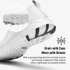 ALEADER Stylish Aqua Water Shoes for Women, Quick-Dry Xdrain Water Sneakers, Pool Swim Shoes, Beach Shoes White/LtGray Size 7 view 4
