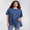 EXLURA Womens Summer Oversized T Shirts 2025 Casual Short Sleeve Loose Maternity Tops Crewneck Tunic Plus Gym Workout Top Navy Blue view 4