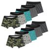 Allxwek Boys Underwear Printed Boxer Briefs,Assorted 10-Pack,1604-UN3-158/164-10 view 1