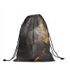Black Marble Gymnastics Grip Bag - Marble Print Drawstring Grips Bag for Gymnasts Marbling String Bag Adjustable Gold Texture Gym Pouch for Travel Sports view 2