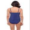 Aqua Green Women's Triple Ruffle Tier Swim Tankini Top with Adjustable Straps, Cerulean, X-Large view 3