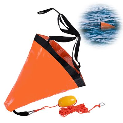 Anglerbasics Drift Sock,42inch Sea Anchor for Boats with 30FT Tow Rope Line Buoy Ball Float, Drift Socks for Fishing Boat/Sail Boat/Kayak Trolling Sock,42in for 20ft-25ft Boat