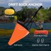 Anglerbasics Drift Sock,42inch Sea Anchor for Boats with 30FT Tow Rope Line Buoy Ball Float, Drift Socks for Fishing Boat/Sail Boat/Kayak Trolling Sock,42in for 20ft-25ft Boat view 2