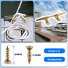 VEITHI Boat Cleat, Brass Color Dock Cleats 6 inch, 316 Stainless Steel Rope Cleat Open Base 2 Pack, Boat Cleats for Boats, Boat Dock Cleats Mooring Cleat for Boat/Yacht/Deck view 3