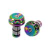 BILLET BMX Deez Nuts 12 Point Handle BAR Ends Oil Slick view 1