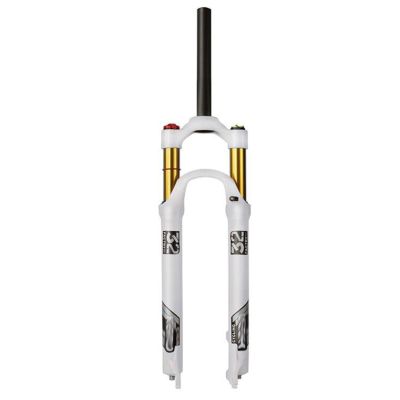 ZECHAO 26/27.5/29in Mountain Bike Suspension Forks,1-1/8" Aluminum Alloy 120mm Travel Quick Release Disc Brake Air Suspension Front Fork (Color : Straight Manual Lock, Size : 29inch)