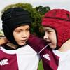 clinmday Rugby Helmet Headguard with Adjustable Strap, Ultralight Impact-Resistant Soccer Ski Soft Protective Helmet for Kids Youth Black M view 4