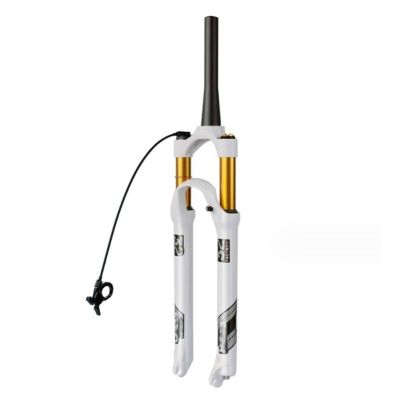 ZECHAO Disc Brake Mountain Bike Suspension Fork,26/27.5/29in Aluminum Alloy Quick Release 120mm Travel for 1.5-2.45" Tires Shock Absorber Forks (Color : Tapered Remote Lock, Size : 26inch)