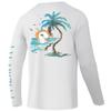 Palmyth Fishing Shirts for Men Long Sleeve UPF 50+ T Shirt Sun Protection Tee (White/Palm Eden, 3XL) view 1