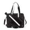 Lemonbella Pickleball Tote Bag + Paddle Cover | Fits Paddle Set of 2 | Adjustable Crossbody Strap | Cute Women's Bag (Competitive Black) view 1