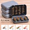 KTGCOZS Pack of 40 Trout Nymph Fly Fishing Lure Dry/Wet Flies Nymphs Fishing Lures (Black 40pcs) view 3