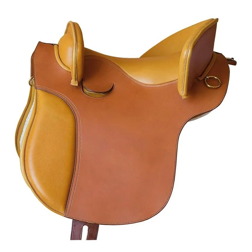 Generic Handmade Spanish Horse Saddle | Genuine Leather Cow Softy | Size 15"" to 18"" | English Horse Saddle | ST-SHS-001 (15"" Seat), Brown