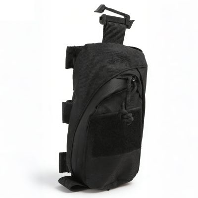 Tactical Molle Accessory Pouch, Backpack Shoulder Strap Bag with Zipper Pocket Multifunctional EDC Tool Pockets Shoulder Strap Attachment Zipper Pocket for Belt Outdoor Sport Hunting(Black)