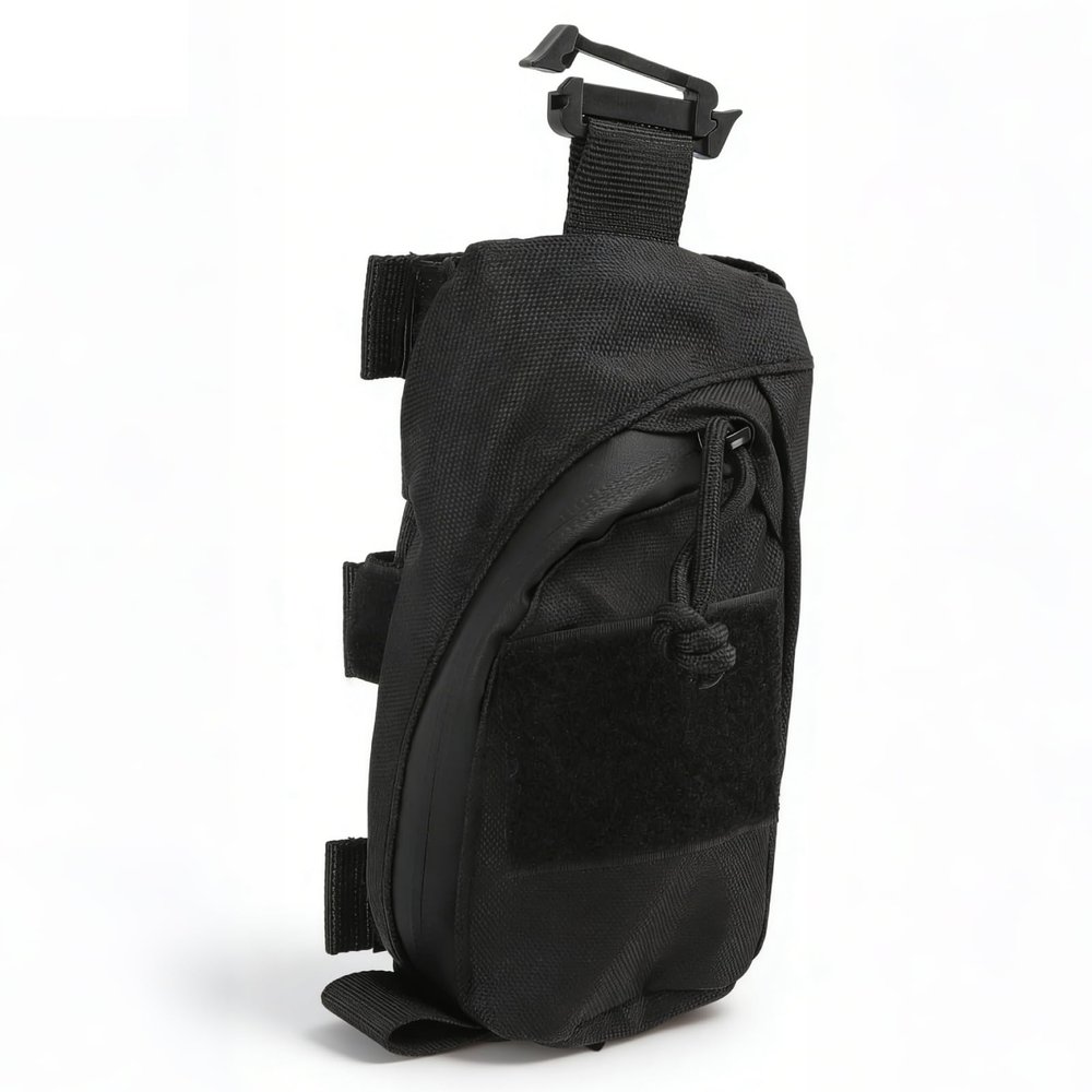 Tactical Molle Accessory Pouch, Backpack Shoulder Strap Bag with Zipper Pocket Multifunctional EDC Tool Pockets Shoulder Strap Attachment Zipper Pocket for Belt Outdoor Sport Hunting(Black)