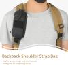 Tactical Molle Accessory Pouch, Backpack Shoulder Strap Bag with Zipper Pocket Multifunctional EDC Tool Pockets Shoulder Strap Attachment Zipper Pocket for Belt Outdoor Sport Hunting(Black) view 2