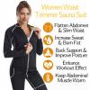 Sauna Suit for Women Long Sleeve Zipper Workout Body Shaper Women's Sauna Shirt Sweat Slimming Neoprene Sauna Jacket,L,Black view 3