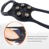 YChao 2Pairs Universal Non-Slip Gripper Spikes, Ice Cleats Snow Grips with 5-Claw Anti-Slip Nails, Ice Grippers for Shoes and Boots Walking Climbing Fishing (Black) view 3