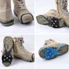 YChao 2Pairs Universal Non-Slip Gripper Spikes, Ice Cleats Snow Grips with 5-Claw Anti-Slip Nails, Ice Grippers for Shoes and Boots Walking Climbing Fishing (Black) view 4
