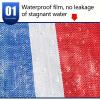 100g/ Blue/White/Red Striped Tarpaulins,Outdoor Waterproof Versatile Market Stall Sheet Cover,Garden Tarp,for Wood,Boat,Camping. () view 2